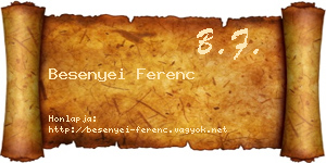 Besenyei Ferenc névjegykártya